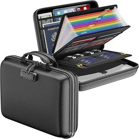Fireproof & Waterproof Document Bag – Portable File Organizer Briefcase for Important Papers & Valuables