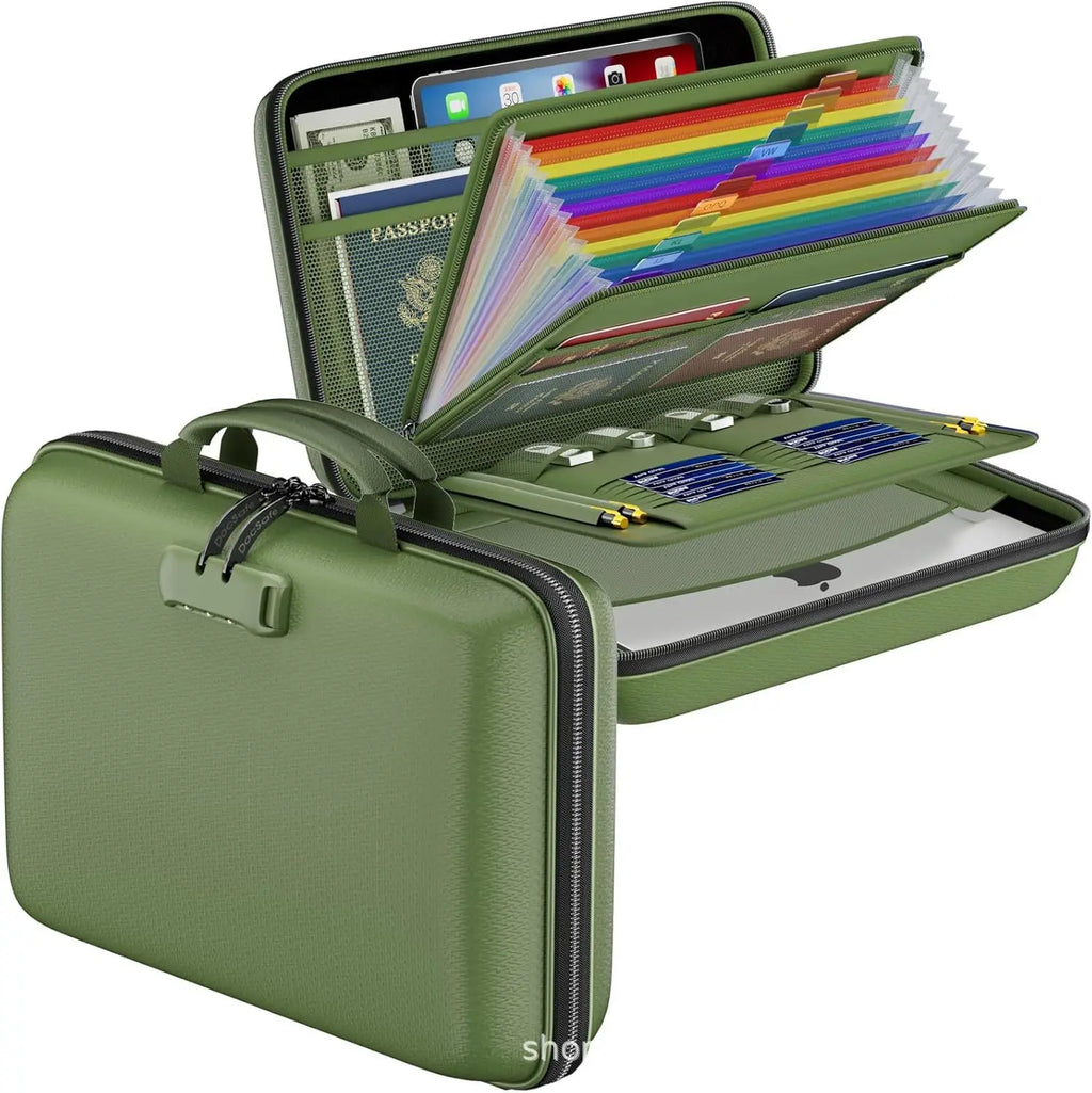 Fireproof & Waterproof Document Bag – Portable File Organizer Briefcase for Important Papers & Valuables