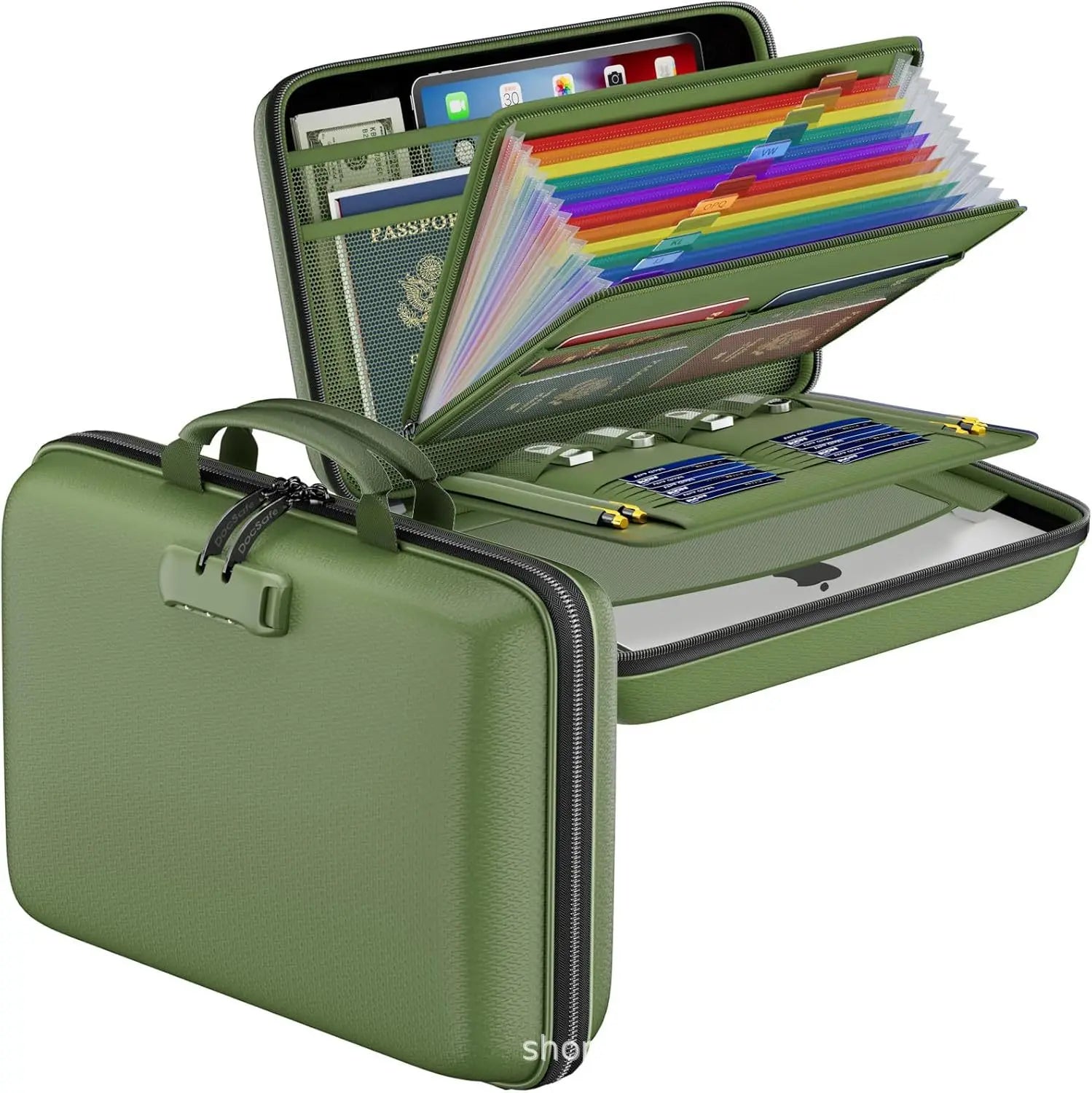 Fireproof & Waterproof Document Bag – Portable File Organizer Briefcase for Important Papers & Valuables